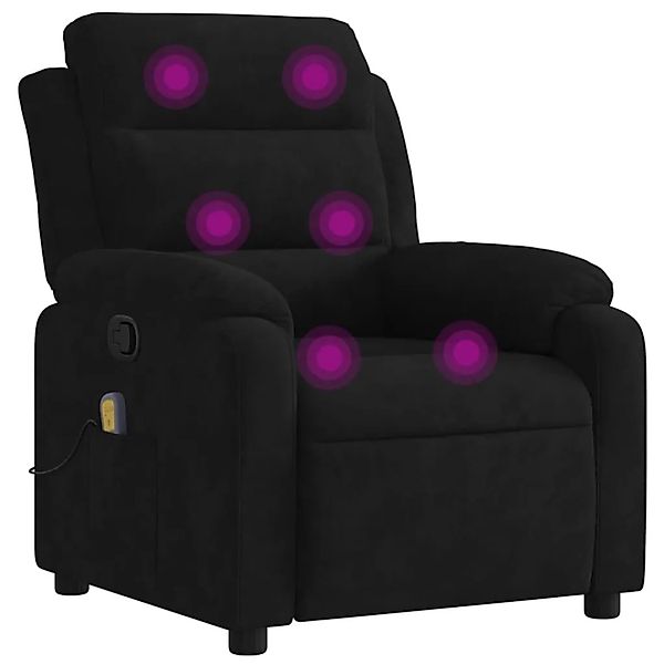 vidaXL Massage-Relaxsessel Schwarzer Samt 3206175 günstig online kaufen