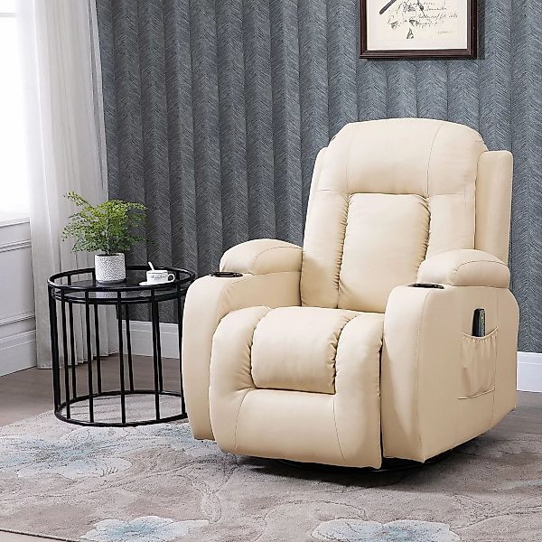 HOMCOM Massagesessel Fernsehsessel Relaxsessel mit Wärmefunktion TV Sessel günstig online kaufen