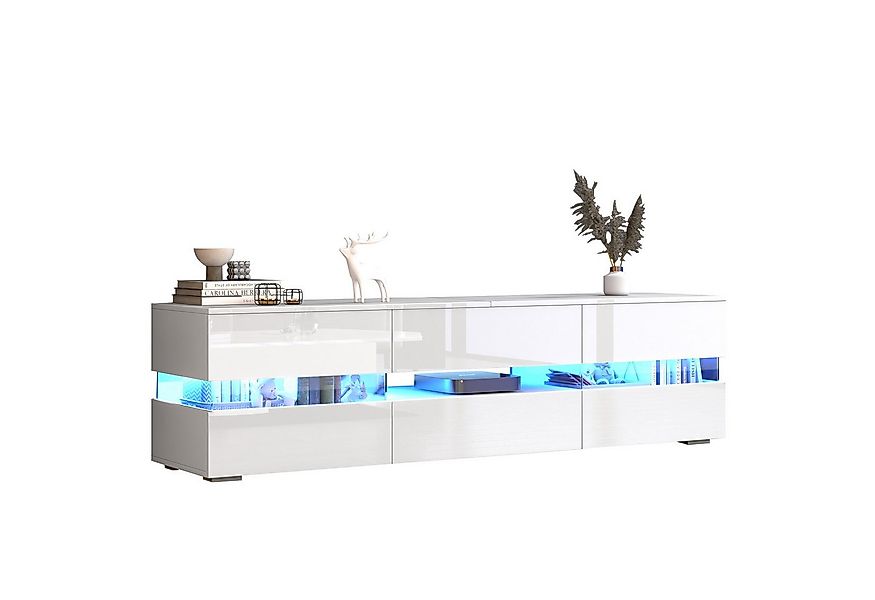 HAUSS SPOLE Lowboard Hochglanz mit LED-Beleuchtung,offenes Fach, für 70-Zol günstig online kaufen
