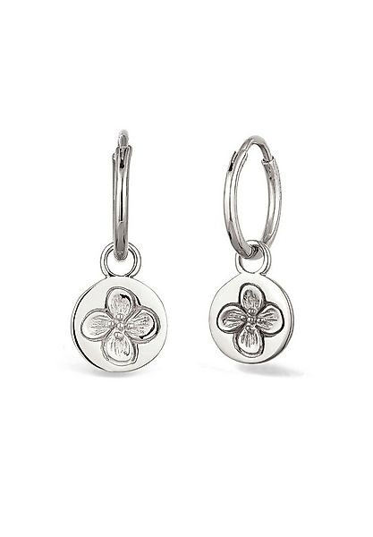Elli Paar Creolen Creole Einhänger Blume 925 Sterling Silber günstig online kaufen