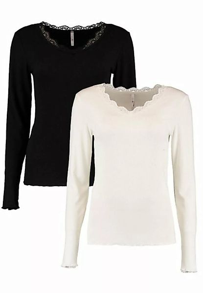 HaILY’S T-Shirt Langarm Shirt 2-er Set Spitzen Top Fi44ona (2-tlg) 5903 in günstig online kaufen
