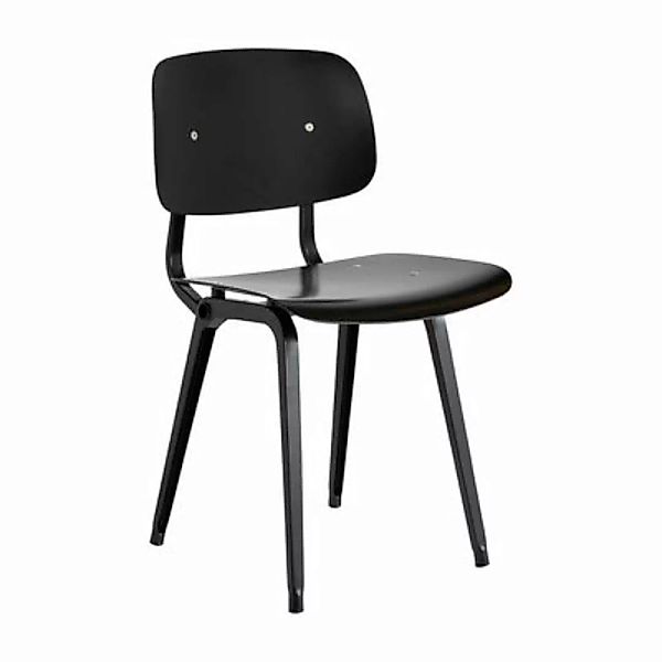 Stuhl Revolt plastikmaterial schwarz / Neuauflage 1950' - Hay - Schwarz günstig online kaufen