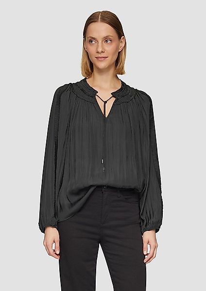 s.Oliver Langarmbluse Bluse Tunika-Bluse mit Rüschen-Details günstig online kaufen