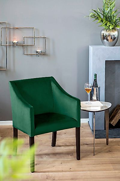 Fink Armlehnstuhl "MARTIN", Samtvelours VELVET, mit schmalen, schwarzen Bei günstig online kaufen