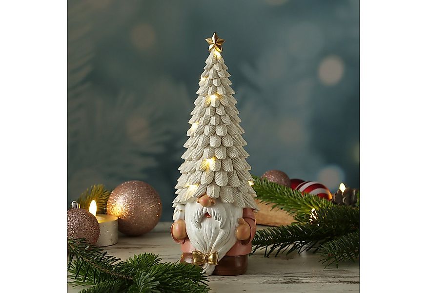 MARELIDA Weihnachtsfigur LED Weihnachtswichtel mit beleuchteter Mütze Dekof günstig online kaufen