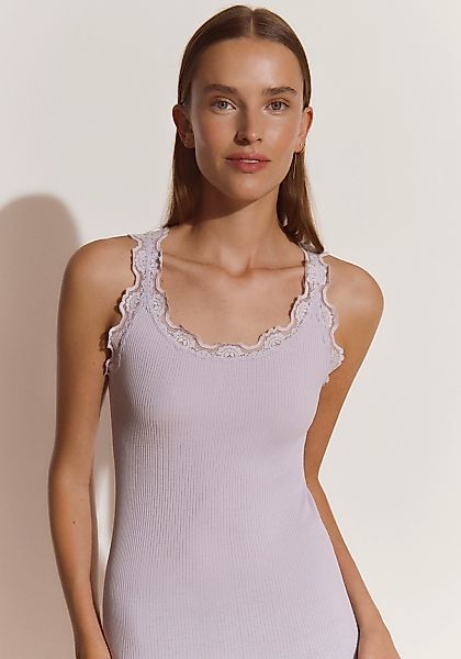 rosemunde Spitzentop "Babette Silk Top" mit Rundhalsausschnitt und Spitze, günstig online kaufen