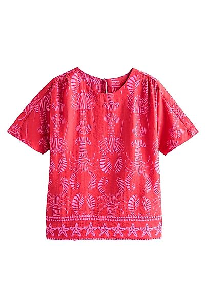 Next T-Shirt Kastiges T-Shirt aus Strukturmaterial günstig online kaufen