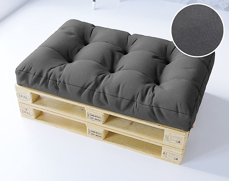 KingMatratzen Palettenkissen 7er Set DUNKELGRAU #13 günstig online kaufen