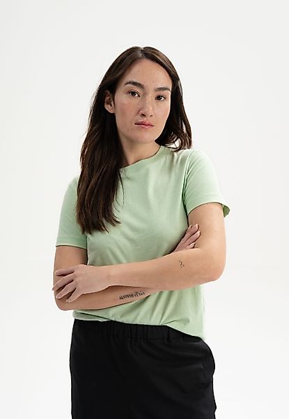 MELA Kurzarmshirt T-Shirt KHIRA Fein gerippter günstig online kaufen