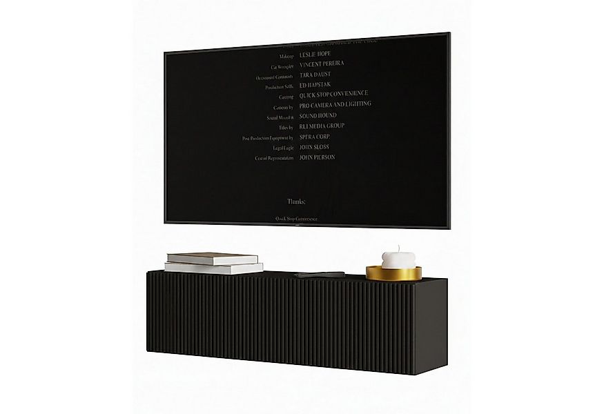 Selsey TV-Schrank VELDIO TV-Hängeboard mit Riffel-Optik, Schwebendes Design günstig online kaufen