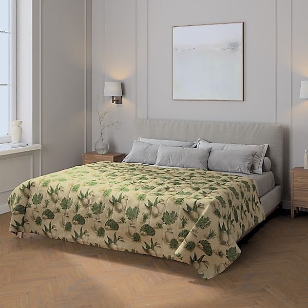 Tagesdecke mit Streifen-Steppung, beige-grün, Intenso Premium (145-09) günstig online kaufen