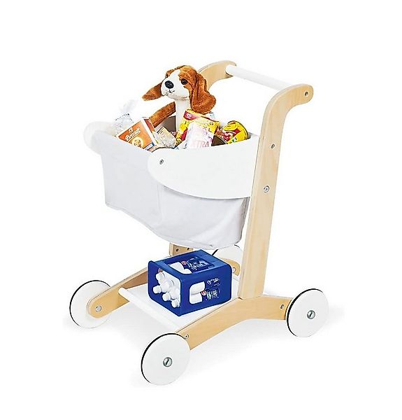Pinolino® Spiel-Einkaufswagen Erna mit Stoffkorb & Rädern - Holzspielzeug i günstig online kaufen