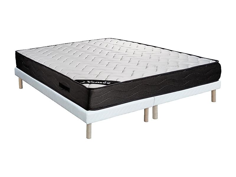 Set aus Bettgestell + Matratze - 180 x 200 cm - 7-Zonen-Taschenfederkern & günstig online kaufen