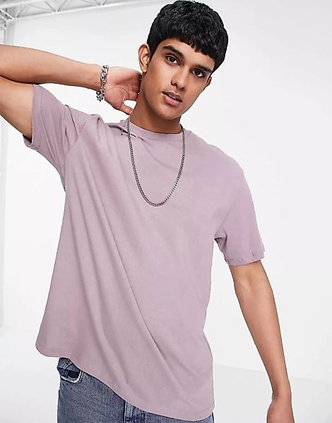 Topman – Oversize-T-Shirt in Lila günstig online kaufen