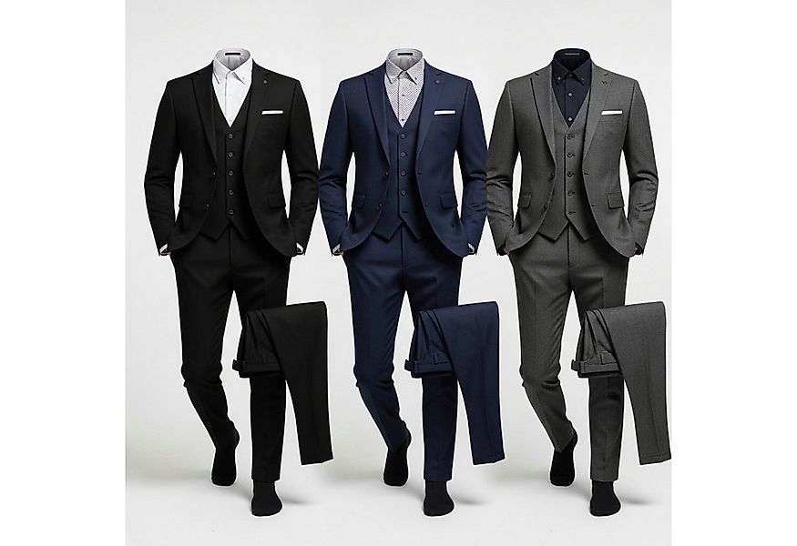 Keskin Collection Anzug 3-teilig Keskin Collection Anzug 3 teilig Schwarz G günstig online kaufen