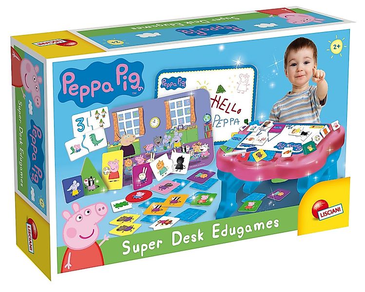 Lisciani Lernspielzeug Peppa Wutz Super Desk Edugames Lerntisch mit Spielen günstig online kaufen