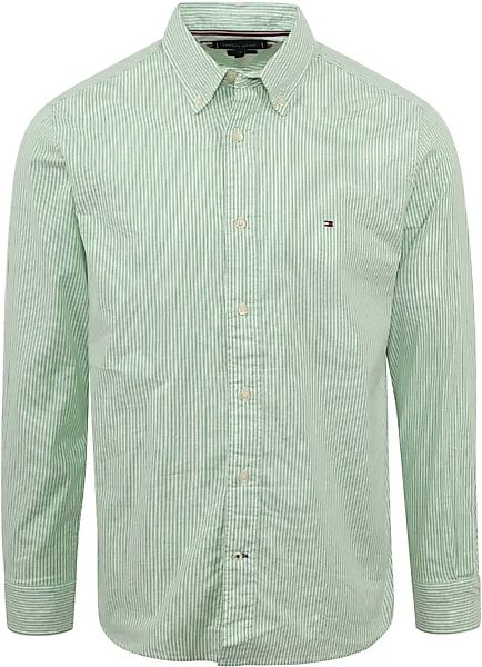 Tommy Hilfiger Hemd Oxford-Streifen Grün - Größe XL günstig online kaufen