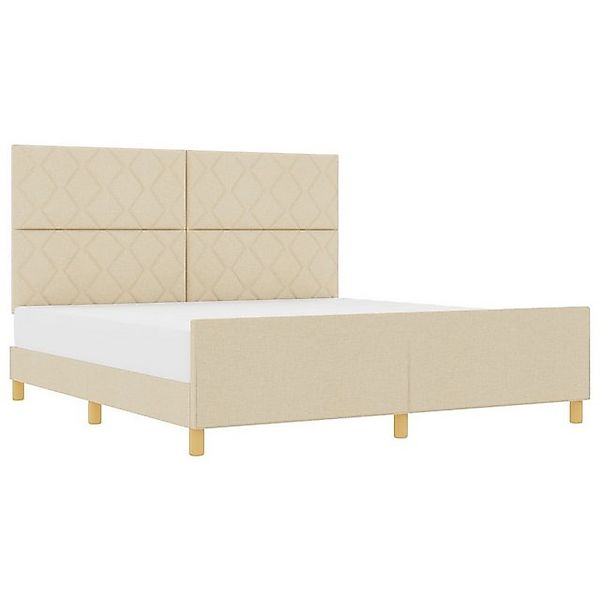 vidaXL Bett Creme Bettgestell 180x200 cm Stoff (1-tlg) günstig online kaufen