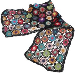Guru-Shop Halstuch Häkelschal mit bunten Blümchen, günstig online kaufen