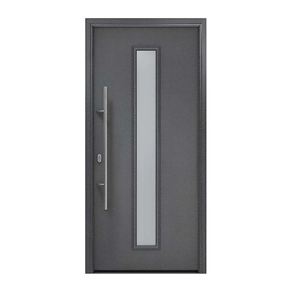 EcoStar Haustür Isopro IP 020S Anthrazitmetallic 110 cm x 210 cm DIN L günstig online kaufen