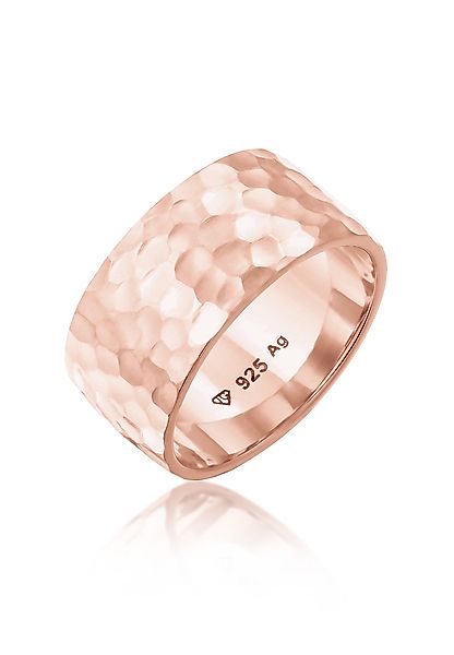 Elli Fingerring Breit Bandring Gehämmert Matt günstig online kaufen