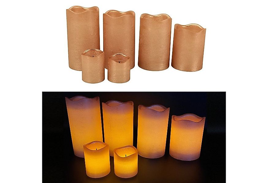 Online-Fuchs LED-Kerze 4 + 2er Set LED Kerzen aus Echtwachs mit Timer und F günstig online kaufen