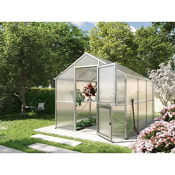KGT Gewächshaus Alu blank 7,53 m² günstig online kaufen