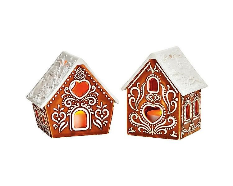 matches21 HOME & HOBBY Kerzenhalter Lebkuchen Lichthaus 9 cm als Teelichtha günstig online kaufen