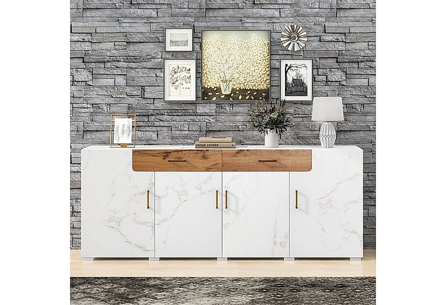 REDOM Sideboard Kommt mit 4 Türen und 2 Schubladen, viel Platz und leicht z günstig online kaufen