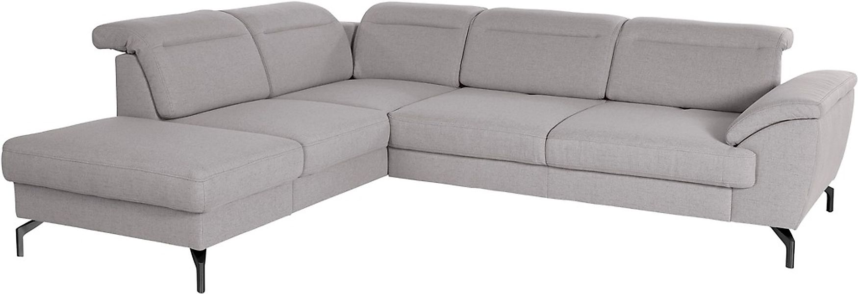 sit&more Ecksofa »Percy L-Form« 15 cm Fußhöhe, Sitztiefenverstellung, wahlw günstig online kaufen