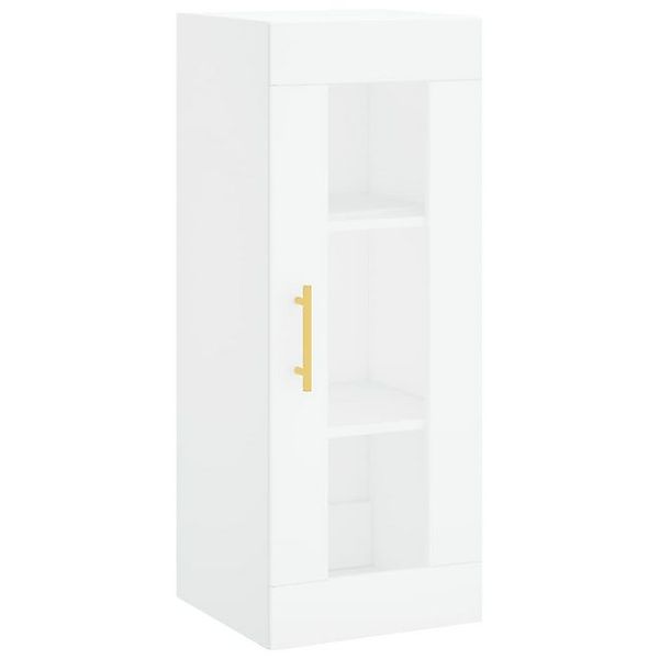 vidaXL Hängeschrank Wandschrank Weiß 34,5x34x90 cm Glas Vitrine Hängeschran günstig online kaufen