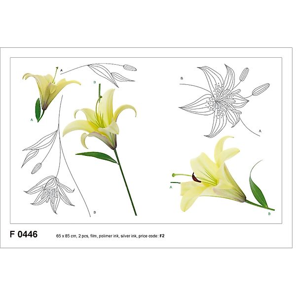Sanders & Sanders Wandtattoo Blumen Gelb und Grün 65 x 85 cm 600330 günstig online kaufen