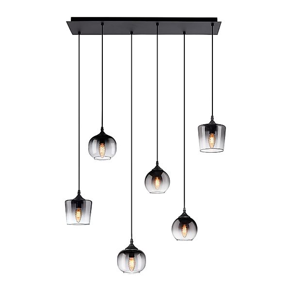 JUST LIGHT Pendelleuchte »ZEA«, 6 flammig, Leuchtmittel E14   ohne Leuchtmi günstig online kaufen