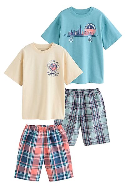 Next Pyjama Kurze Schlafanzüge aus kariertem günstig online kaufen
