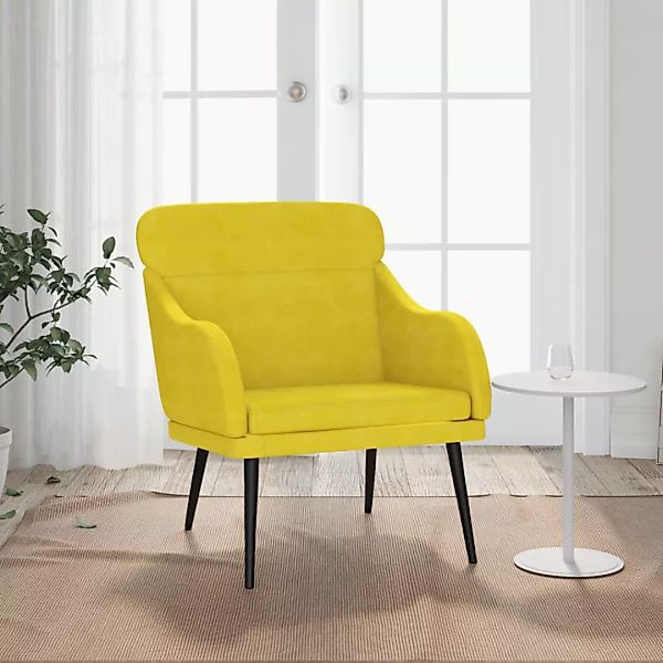 Vidaxl Sessel Gelb 63x76x80 Cm Samt günstig online kaufen
