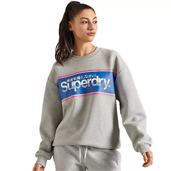 Superdry Core Logo Oversized Crew Sweatshirt XS-S Grey Marl günstig online kaufen