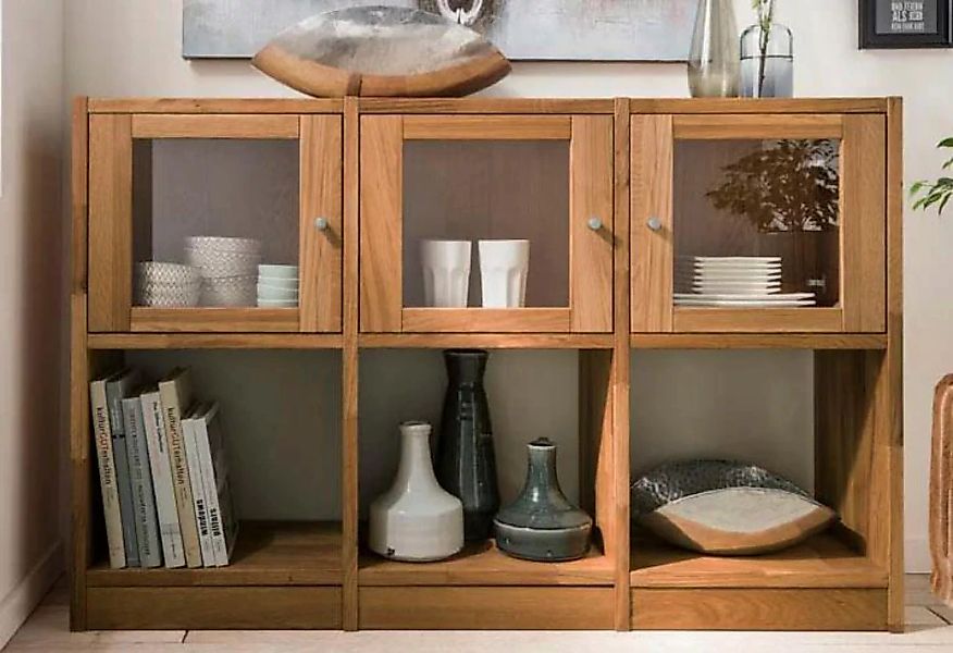 Home affaire Sideboard "Ecko", aus massiver Wildeiche, Breite 136 cm günstig online kaufen