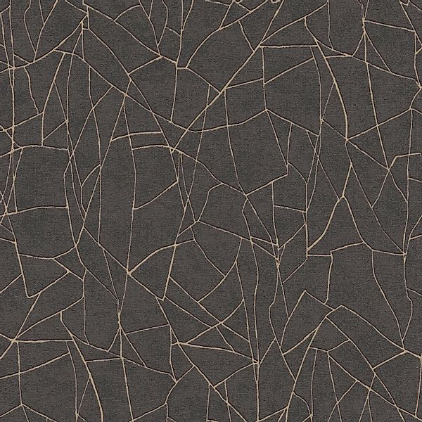 PROFHOME 399344-GU Grafik Tapete metallische Akzente Schwarz Silber 0,53 m günstig online kaufen