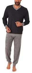 Normann Pyjama Herren Frottee Pyjama langarm günstig online kaufen