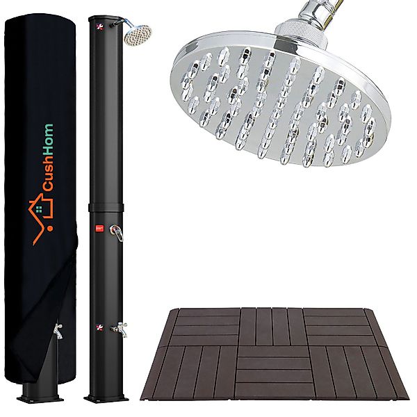 CCLIFE Solardusche Gartendusche Solardusche mit Bodenplatte günstig online kaufen