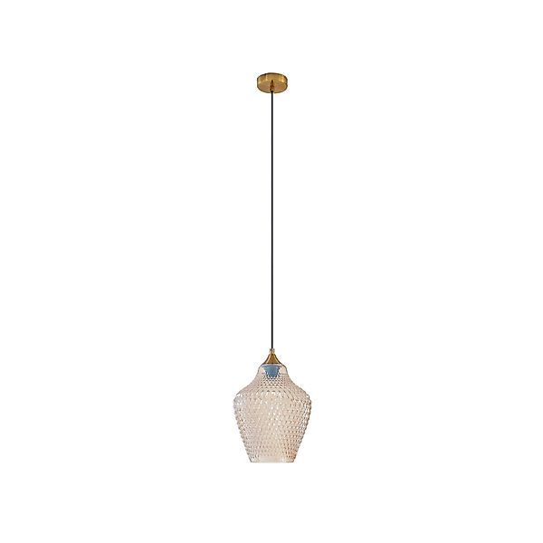 Lindby Pendelleuchte Drakar 10020410 Retro Vintage Antik in Creme aus Glas günstig online kaufen