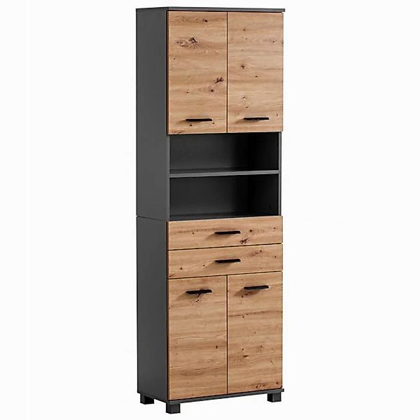 Lomadox Hochschrank PROVIDENCE-80 in anthrazit, 60cm breit günstig online kaufen