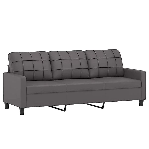 vidaXL 3-Sitzer-Sofa Grau 180 cm Kunstleder 359124 günstig online kaufen