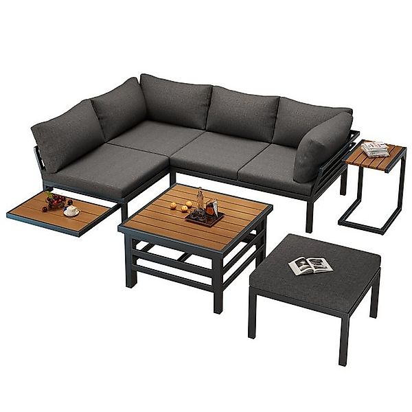 MODFU Sofa Garten-Lounge-Set,mit verzinktem Eisengestell, Modernes Gartenmö günstig online kaufen