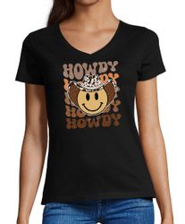 MyDesign24 T-Shirt Damen Smiley Print Shirt günstig online kaufen