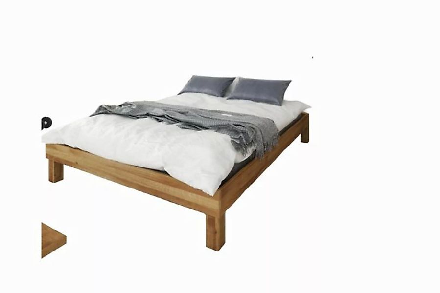 Natur24 Einzelbett Bett Ringo 2 Sonderlänge 140x220 Wildeiche o. Kopfteil m günstig online kaufen