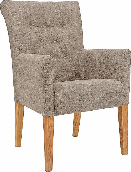 Home affaire Esszimmerstuhl "King" () Armlehnstuhl mit Knopfheftung, Polste günstig online kaufen