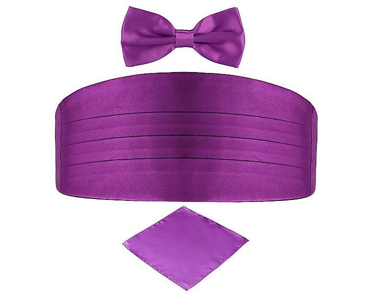 DonDon Kummerbund 3er Set Kummerbund Fliege Einstecktuch glänzend und gleic günstig online kaufen
