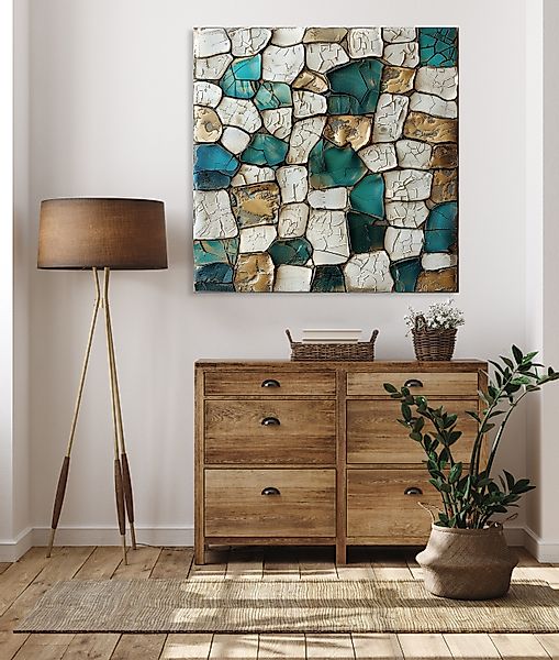 queence Acrylglasbild »Mosaik«, Abstrakt-Abstrakte-Formen-Gemälde-Kunst, (1 günstig online kaufen