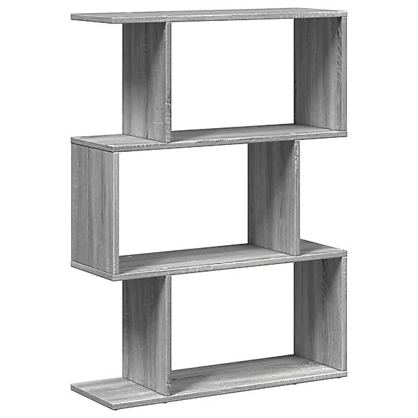 vidaXL Raumteiler-Bücherregal 3 Fächer Grau Sonoma 70x24x97 cm 858116 günstig online kaufen